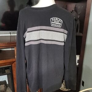 Harley-Davidson Black and Gray Long Sleeve Tee